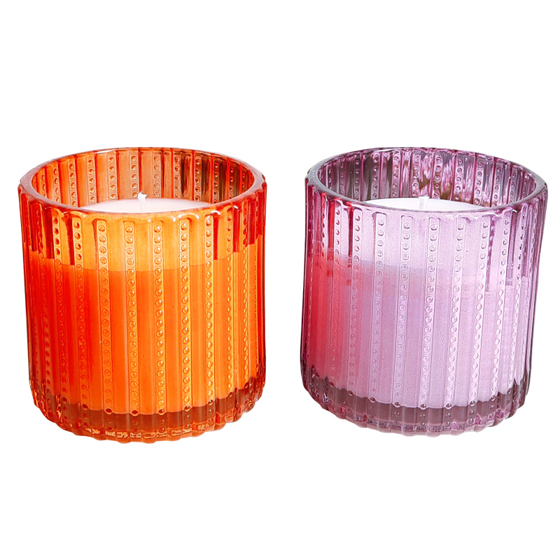 Candle Glass Jar With Various Patterns 9308